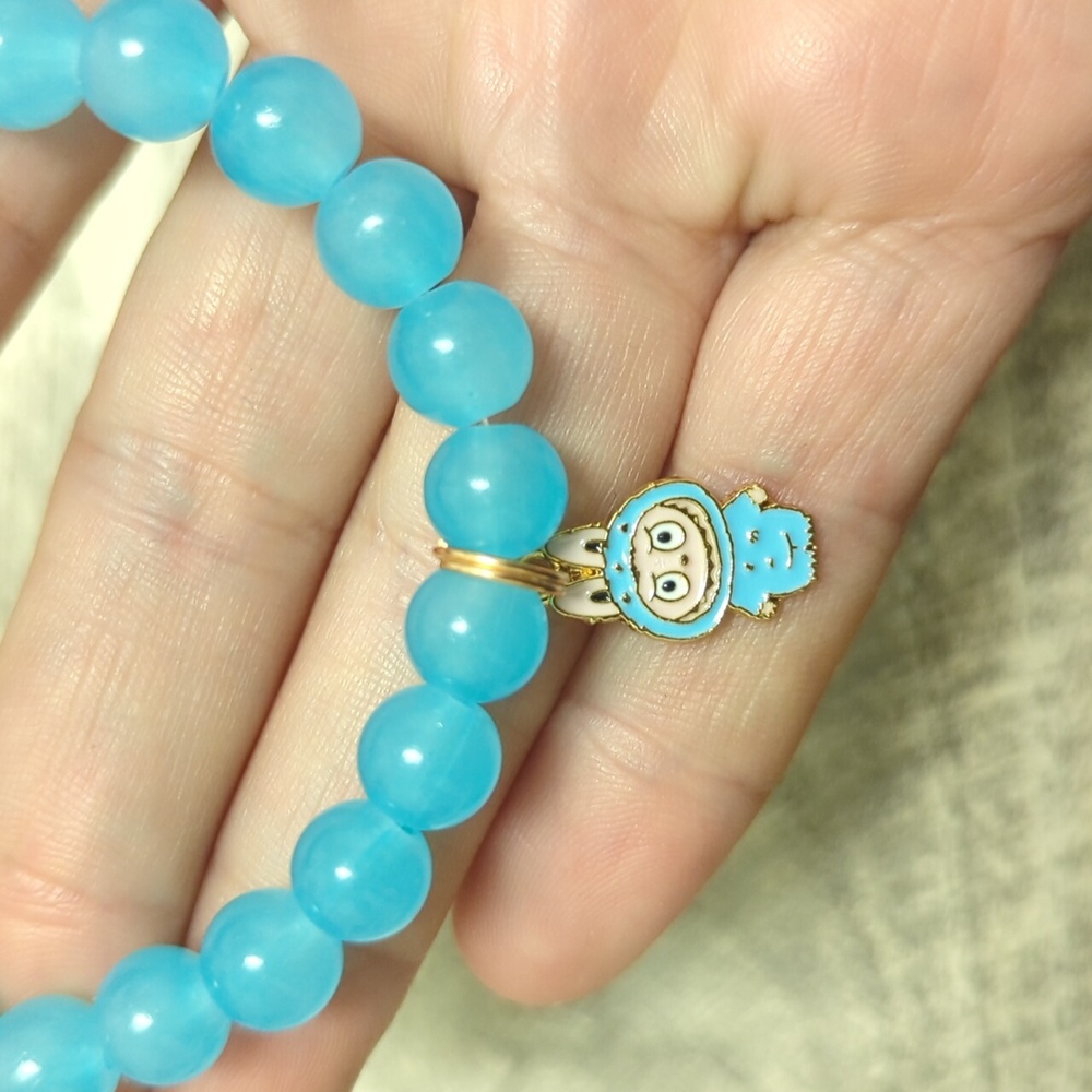 🩵 Labubu Charm Beaded Bracelet
